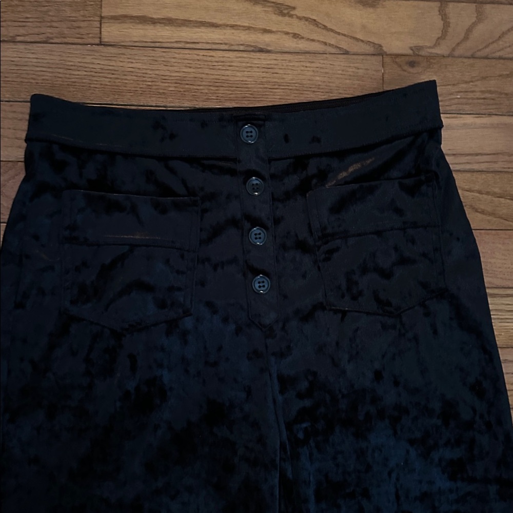 Halara High Waisted Pockets Straight Leg Velvet Casual Pants - Petite lg - Picture 6 of 6
